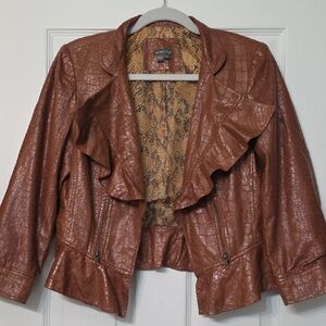 Elegant Brown Textured Blazer